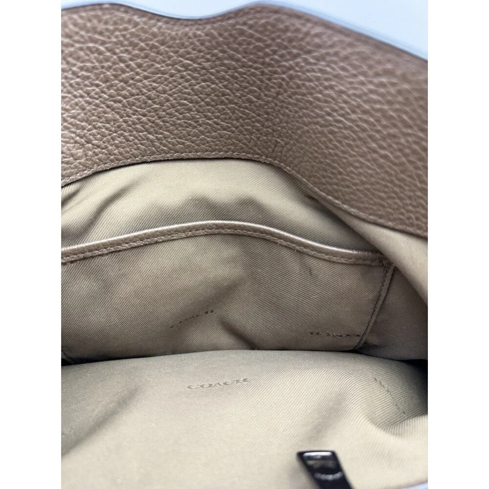 Coach Mercer Satchel Tote Bag Pebbled Leather Brown Shoulder Crossbody Purse - Picture 13 of 16